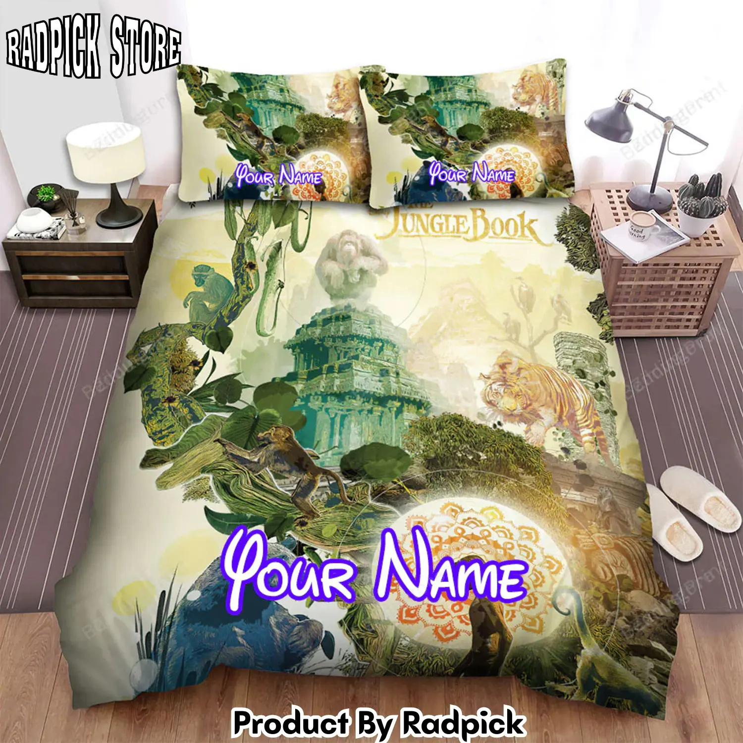 Radpick the jungle book movie illustration bed sheets duvet cover personalized name bedding sets rp3271169
